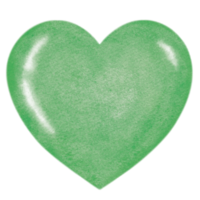 amor y corazón acuarela dibujado a mano png