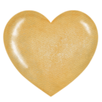 amor y corazón acuarela dibujado a mano png