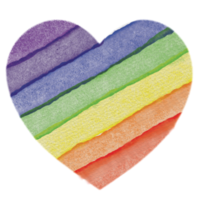 Love and Heart watercolor handdrawn png