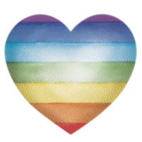 Love and Heart watercolor handdrawn png