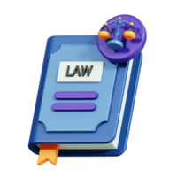 lei e justiça 3d ícone png