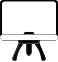 whiteboard png design enkel 3d vit och svart fri