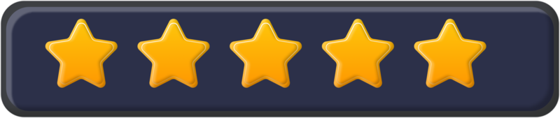 Rating star 3D icon design renderring png