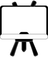 whiteboard png design simple 3D white and black Free