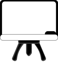 whiteboard and eraser png design simple 3D white and black Free