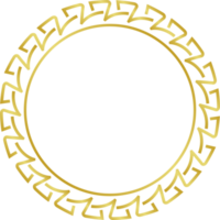 círculo dourado quadro. abstrato ornamentado decorativo círculo quadro. png com transparente fundo.