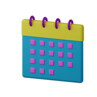 icona del calendario 3d png