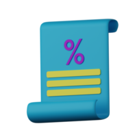 Invoice 3D Icon png