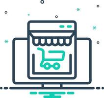 mix icon for ecommerce vector