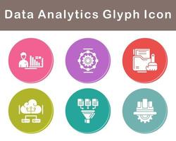 datos analítica vector icono conjunto