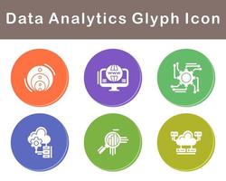 datos analítica vector icono conjunto