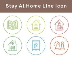 Stay At Home Vector Icon Set