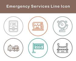 emergencia servicios vector icono conjunto