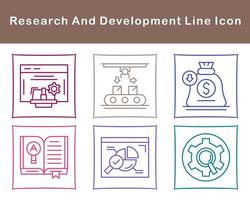 investigación y desarrollo vector icono conjunto