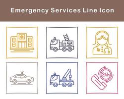 emergencia servicios vector icono conjunto