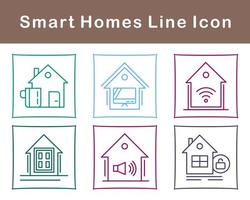 inteligente casas vector icono conjunto