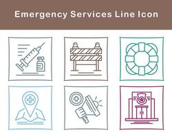 emergencia servicios vector icono conjunto