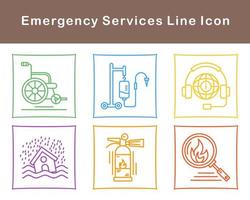 emergencia servicios vector icono conjunto