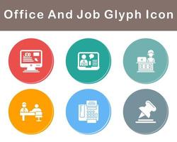 Work Office And Job Vector Icon Set