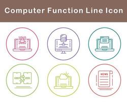 Computer Function Vector Icon Set