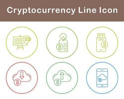 Bitcoin And Cryptocurrency Vector Icon Set