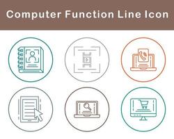 Computer Function Vector Icon Set