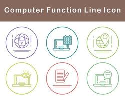 Computer Function Vector Icon Set