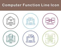 Computer Function Vector Icon Set