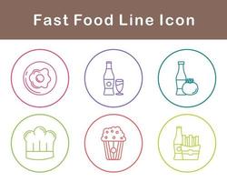 Fast Food Vector Icon Set