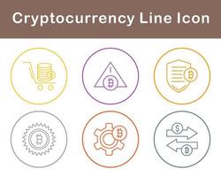 bitcoin y criptomoneda vector icono conjunto