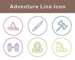 conjunto de iconos de vector de aventura