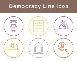 democracia vector icono conjunto