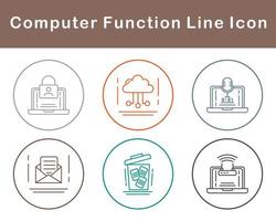 Computer Function Vector Icon Set