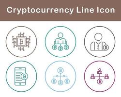 bitcoin y criptomoneda vector icono conjunto