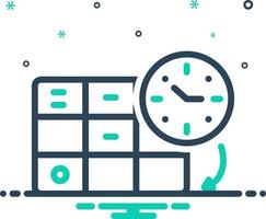 mix icon for scheduling vector