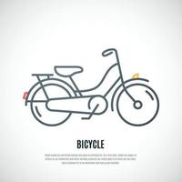 Retro bicycle icon isolated on white background. Hipster bicycle emblem. vector