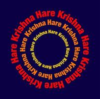 Hare Krishna-Hare Krishna. Lord Krishna's name is a round shape. vector