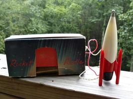 Vintage rocket ship crystal radio photo