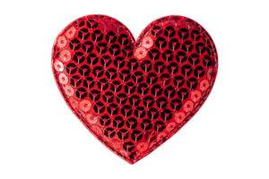 Red heart isolated on a transparent background png