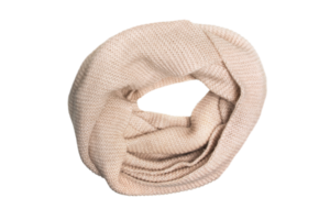 Beige Schal isoliert auf ein transparent Hintergrund png