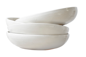 White plates isolated on a transparent background png