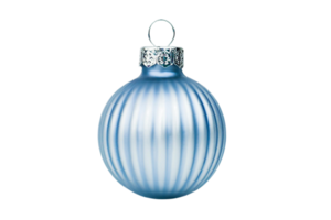 Blue christmas ball isolated on a transparent background png