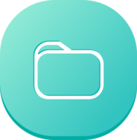 Folder icon in flat design style. Modern website or apps interface. png