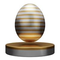 gold egg podium easter 3d illustration photo