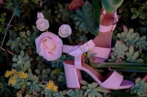 Pink womens sandals a spring style photo