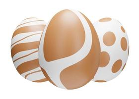 huevo de pascua dorado tres ilustración 3d foto