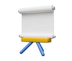 Empty stand on tripod 3d icon. 3d render cartoon minimal icon illustration photo