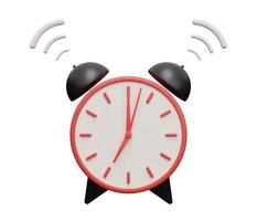 alarm clock 3d. 3d render cartoon minimal icon illustration photo