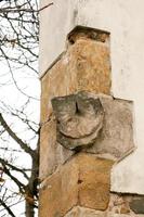 Vintage sundial on the wall photo