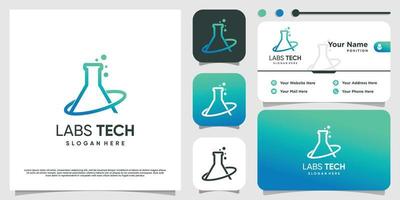 Labs logo design template with technology style vector